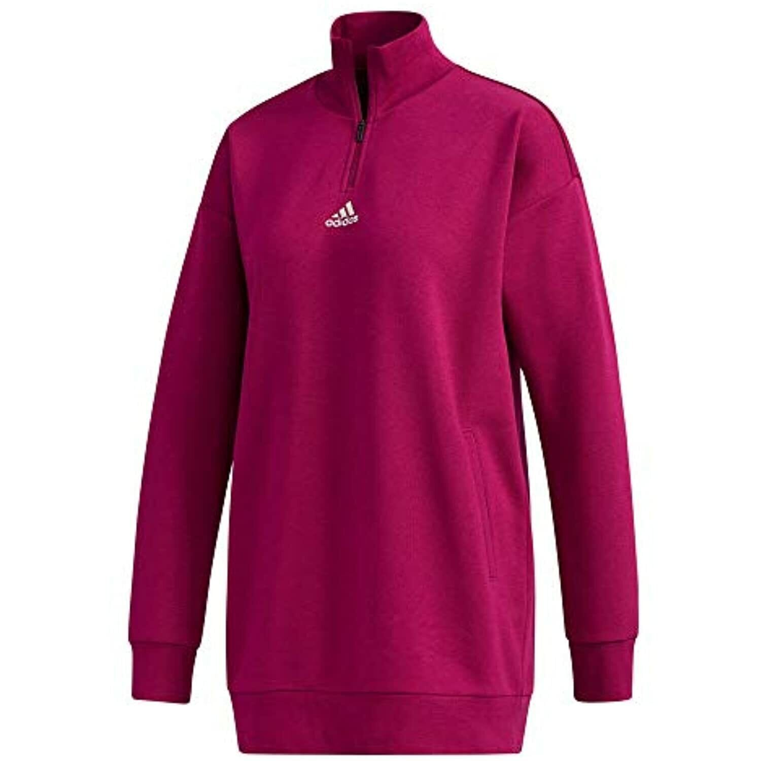 Gd2593 Adidas Essentials Elongated 14 Zip Sweatshirt Powder Berry Womens Siz 191983110432 Ebay 2854