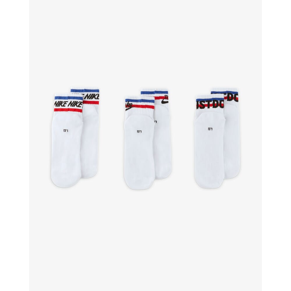 [DX5080-100] Nike Everyday Essential Ankle Socks White/Black/Game Royal ...