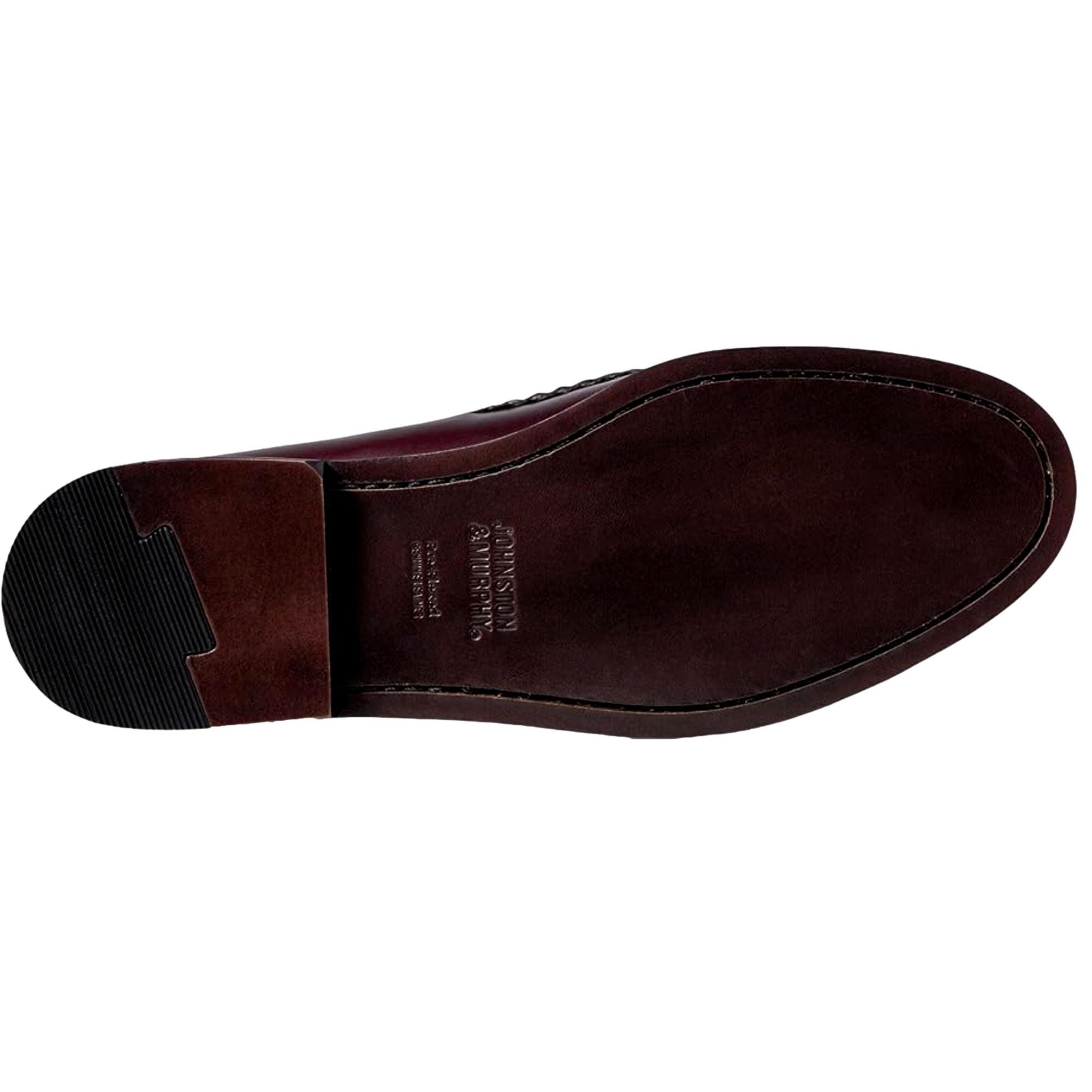 JOHNSON & MURPHY 15-1094 HAYS SHEEPSKIN TASSEL PINCH BURGUNDY  SHOES SIZE 10 Mens 10 M Johnston Murphy Hayes Loafer Sheepskin Tassel  main image 4